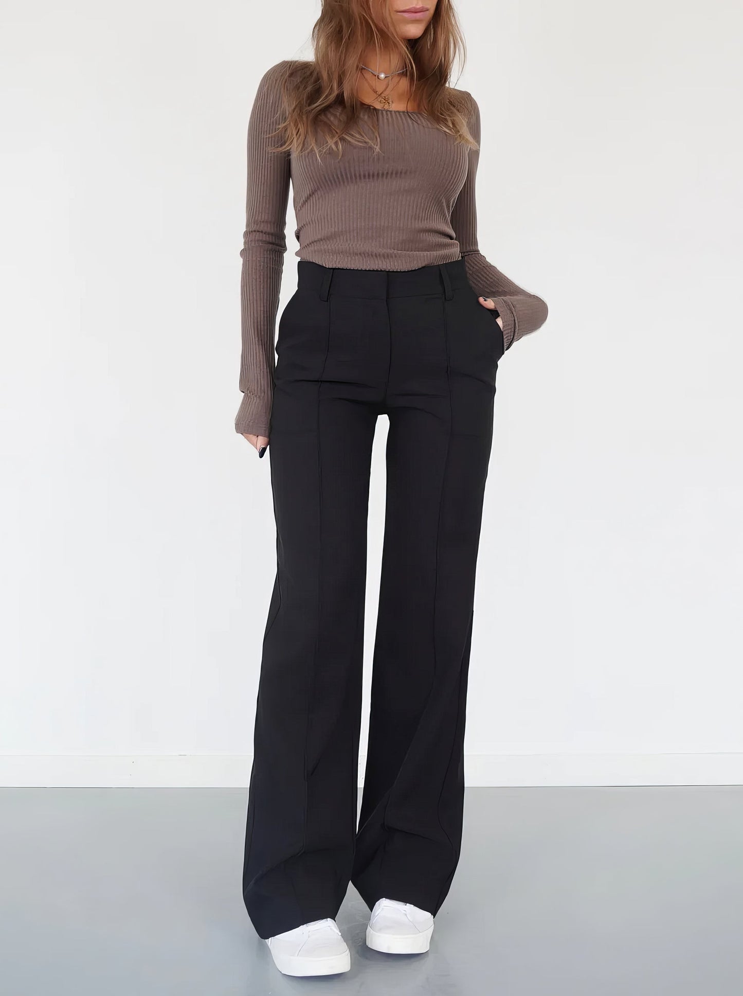 Wide leg broek