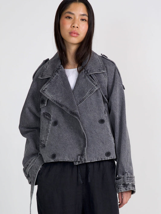 Debby - denim trench jacket