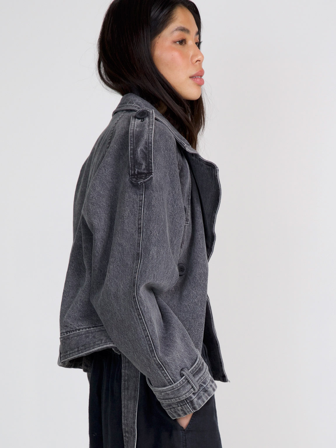 Debby - denim trench jacket