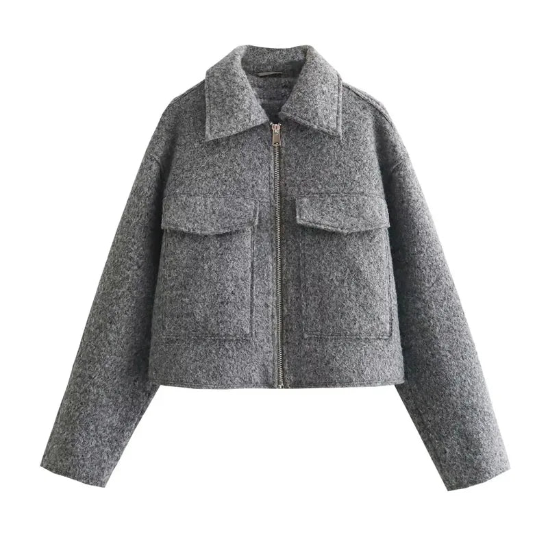 Nora - Wool Bomber Jacket