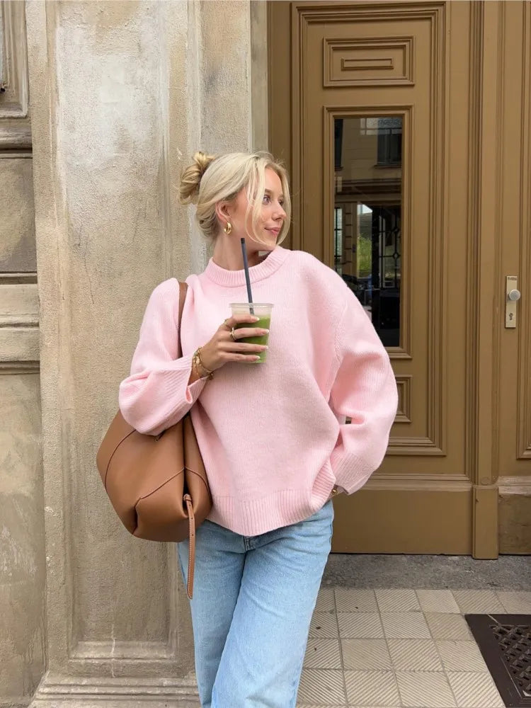 Mia - oversized pink sweater