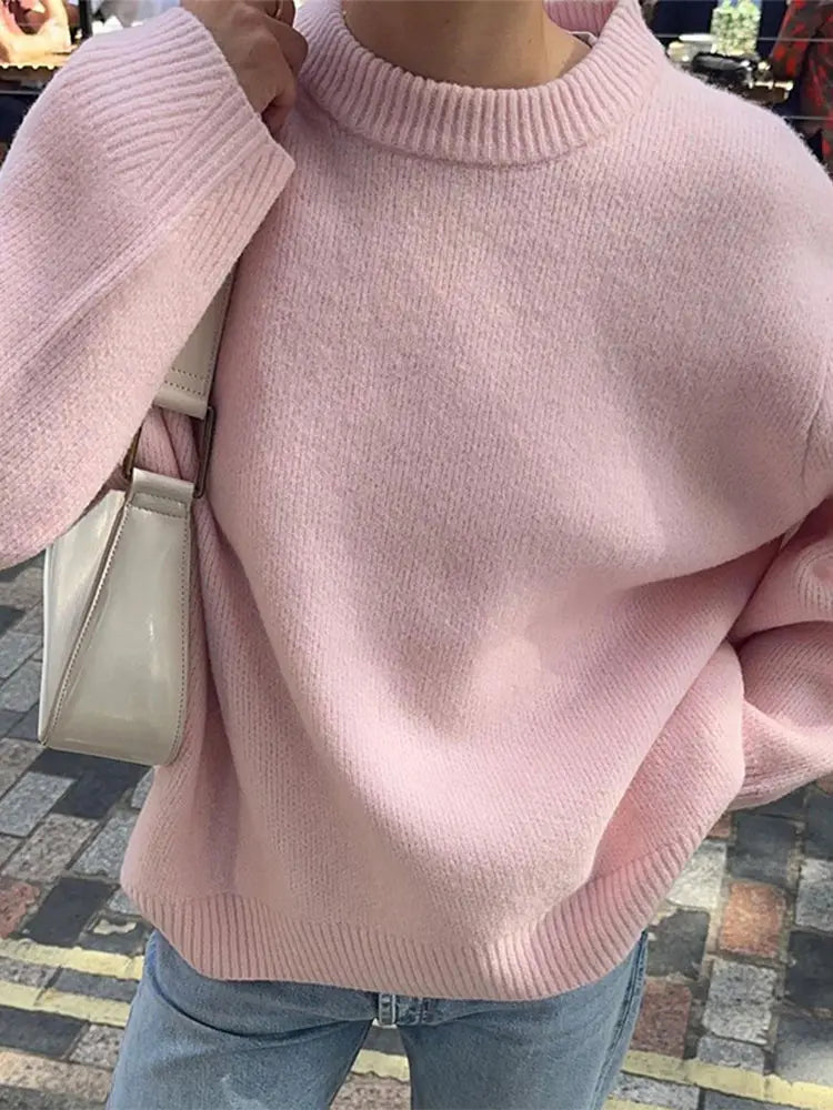 Mia - oversized pink sweater