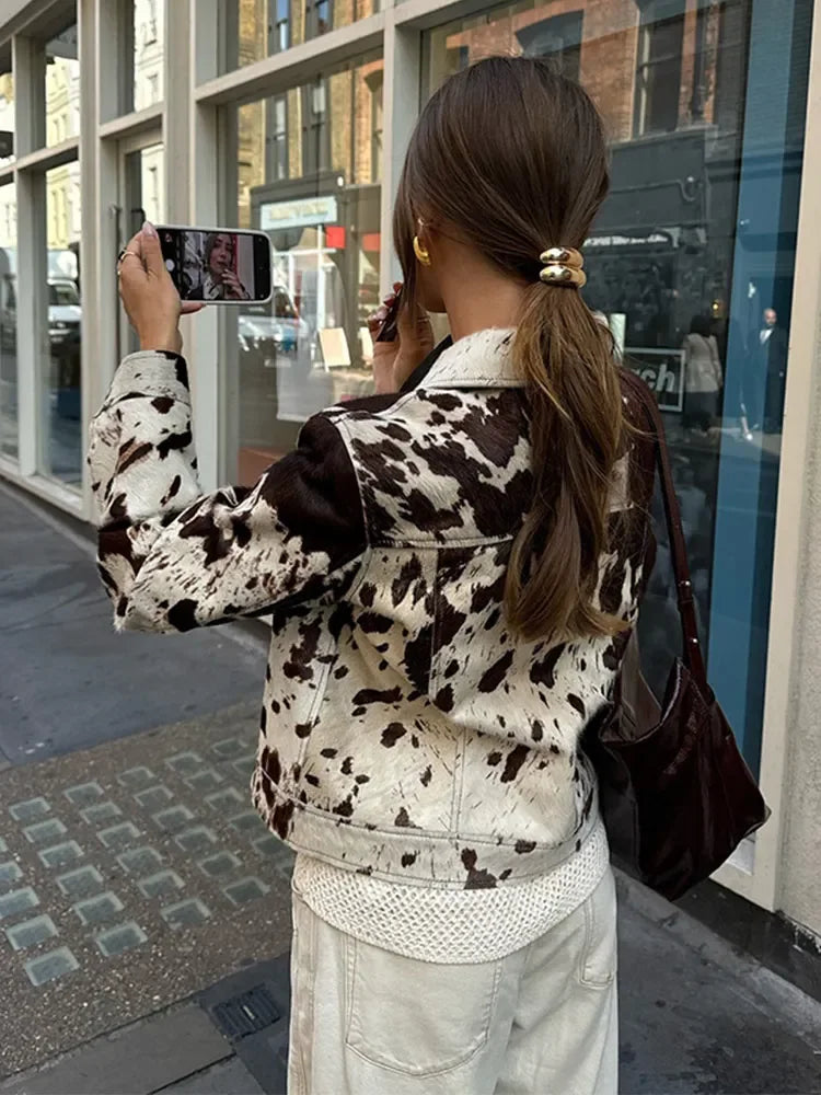 Cyntia - Cow Print Jacket