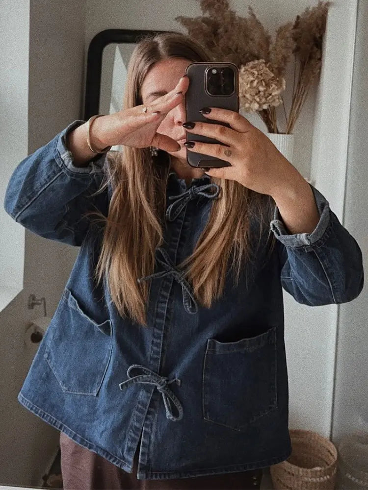 Sophie - Denim Bow Jacket