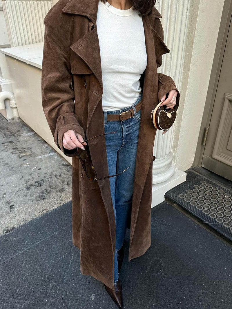 Paris - Suede Trenchcoat