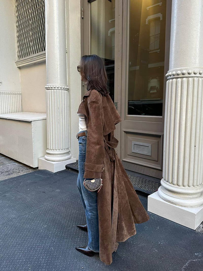 Paris - Suede Trenchcoat